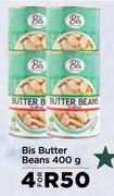 Bis Butter Beans-For 4 x 400g