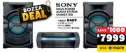 Sony High Power Audio System SHAKEX 10D