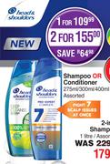 Head & Shoulders Shampoo Or Conditioner-275ml/300ml/400ml
