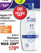 Head & Shoulders 2 In 1 Shampoo Assorted-1L