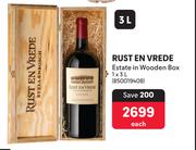 Rust En Vrede Estate In Wooden Box-3L Each