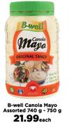B-Well Canola Mayo Assorted-740g-750g Each
