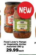 Food Lover's Mango Or Vegetable Atchar Assorted-380g Each