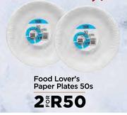 Food Lover's Paper Plates-For 2 x 50s