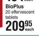 BioPlus-20 Effervescent Tablets Each