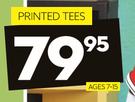 Printed Tees Ages 7-15