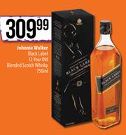 Johnnie Walker Black Label 12 Year Old Blended Scotch Whisky 750ml M Guzzle Co Za