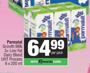 Parmalat Growth Milk 3+ Low Fat Dairy Blend UHT Process-6 x 200ml Per Pack