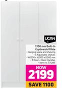 UCAN 1350mm Built In Cupboards White