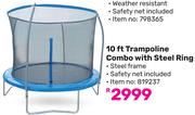 Bounceking 10 Ft Trampoline Combo With Steel Ring