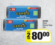 Garbie Black Refuse Bags-For 2 x 20s