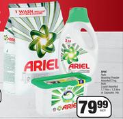Ariel Auto Washing Powder 2Kg, Auto Liquid 1.1L/1.5L Or Capsules 14s-Each