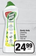 Handy Andy Cleaning Cream Assorted-750ml Each