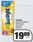 Sunlight Fabric Conditioner Refill Pouch Assorted-500ml Each