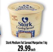 Stork Medium Fat Spread Margarine-1Kg Each