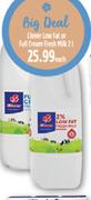 Clover Low Fat Or Full Cream Fresh Milk-2L Each