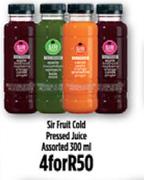 Sir Fruit Cold Pressed Juice Assorted-4x300ml