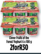 Clover Fruits Of The Forest Yoghurt-2x6x100g