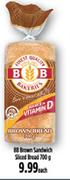 BB Brown Sandwich Sliced Bread-700g Each