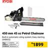 Ryobi 450mm 45cc Petrol Chainsaw