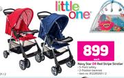 Little One Navy Star Or Red Stripe Stroller-Each