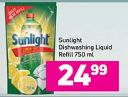 Sunlight Dishwashing Liquid Refill-750ml