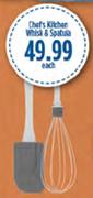 Chef's Kitchen Whisk & Spatula-Each