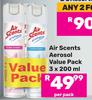Air Scents Aerosol Value Pack-3 x 200ml Per Pack
