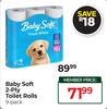 Baby Soft 2-Ply Toilet Rolls-9's Pack