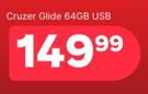 Sandisk Ultra Cruzer Glide USB Flash Drive 64GB