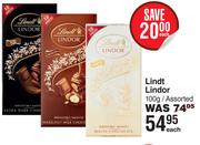 Lindt Lindor Assorted-100g Each