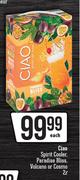 Ciao Spirit Cooler, Paradise Bliss, Volcano Or Cosmo-2L Each