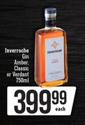 Inverroche Gin Amber Classic Or Verdant-750ml Each