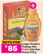 Laager Rooibos Teabags 80s Plus Little Bee Honey 375g-Both For