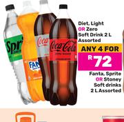 Diet,Light Or Zero Soft Drink-For 4 x 2L