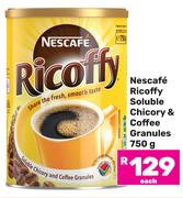 Nescafe Ricoffy Soluble Chicory & Coffee Granules-750g Each