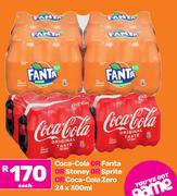 Coca Cola Or Fanta Or Stoney Or Sprite Or Coca Cola Zero-24 x 300ml
