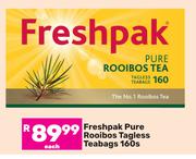 Freshpak Pure Rooibos Tagless Teabags-160s Each