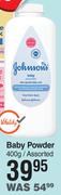 Johnson's Baby Powder Assorted- 400g