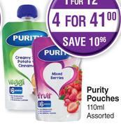 Purity Pouches Assorted- For 1 x 110ml