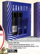 Coty Gravity Gift Set Infinite Gravity Deodorant Spray-120ml Per Set