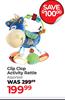 Playgro Clip Clop Activity Rattle Assorted
