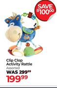 Playgro Clip Clop Activity Rattle Assorted