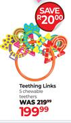 Playgro Teething Links 5 Chewable Teethers