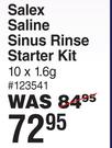 Salex Saline Sinus Rinse Starter Kit 10 x 1.6g