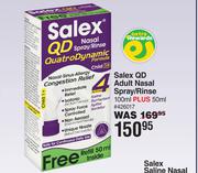 Salex QD Adult Nasal Spray/Rinse 100ml Plus 50ml