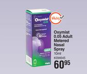 Oxymist 0.05 Adult Metered Nasal Spray-10ml