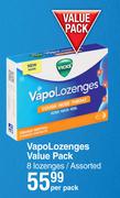 Vicks Vapo Lozenges Value Pack 8 Lozenges Assorted-Per Pack