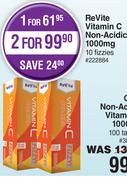 Revite Vitamin C Non Acidic 1000mg 10 Fizzies-For 2