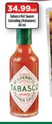 Tabasco Hot Sauce (Excluding Habanero)-60ml Each